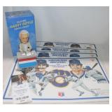 McDonalds Placemats and Brewers Bobblehead: