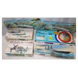 6 Opened Vintage Aircraft Model Kits: