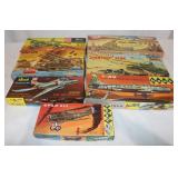7 Opened Vintage Military Model Kits: