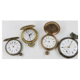 4 Mini Pocket Watches: