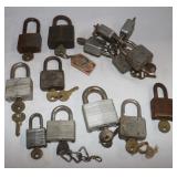 13  Padlocks All W/Keys