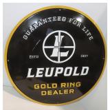 Leupold Gold Ring Dealer Metal Sign 18' Round
