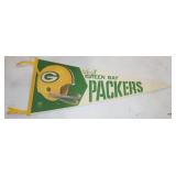 Green Bay Packers Pennant Signed By Quarterback