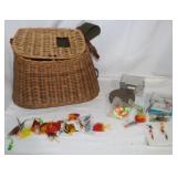 Fly Fishing Supplies & Creel Basket