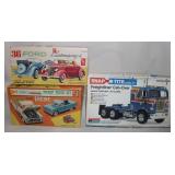 3 Opened Vintage Model  Kits: