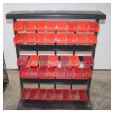 Wall Mount Panel Rack w/ Bins 37x11x45'