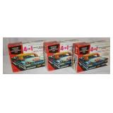 3) 1960 Opened Vintage Detroit Car Model Kits