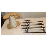 Rope w/ 8 Helix Auger Anchors