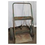 Green 2 Cylinder Oxygen Cart 25x20x45' Tall