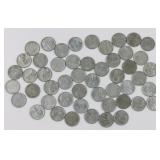 50) 1943 Steel Pennies