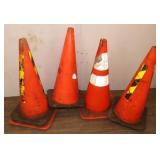 5) 28'tall Safety Cones