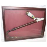 Porcelain Pipe in Shadow Box, box is