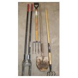 Post Hold Digger, Rake, Pitchfork, Shovel