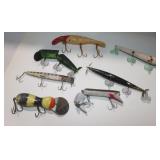 7 Larger Vintage Wooden Fishing Lures