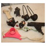 Fishing Rod Holders, Zebco Reel, Boat Motor Muffs
