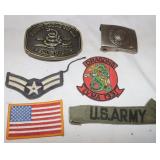 4 Patches & 2 Belt Buckles: Donï¿½t Tread on Me,