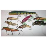 8 Vintage Glass Eye Fishing Lures