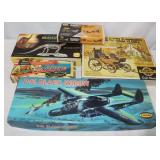 5 Opened Vintage Model Kits: