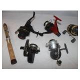 5 Fishing Reels & Fishing Rod Handle: