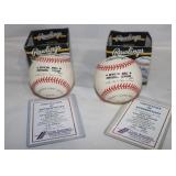 2 Autographed J.D. Drew Baseballs w/