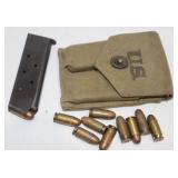 12 Vintage .45 ACP Rounds with 3 Clips