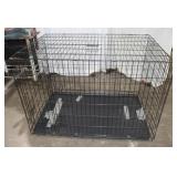 AS IS Metal Dog Crate 47.5'x30.5'x33'
