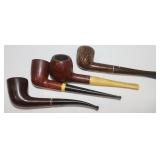 4 Vintage Imported Briar Pipes: