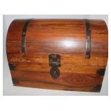 Small Curved Top 18x12x13' Wooden Trunk