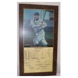 Honus Wagner Hall of Fame Baseball Plaque;