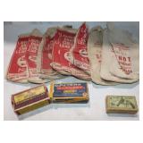 9 Empty Lawrence Lead Shot Bags &