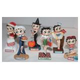 6 Betty Boop July-Dec Danbury Mint Figures w/box;