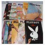 12) Playboy Magazines w/ Centerfolds;