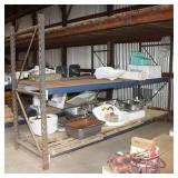 2 Tier Metal Shelving 150"x38"x84"T NO CONTENTS