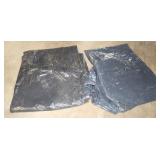 2 Black Plastic Sheets about 10