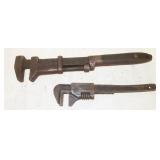 2 Adjustable Wrenches: 15", 21"