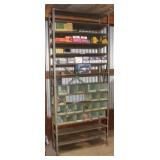 Metal Shelving Unit and all Contents: