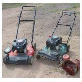 2 Push Lawnmowers & 1 Engine for Repair: