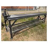 Very Heavy Steel Workbench w/pipe vice, 113" long