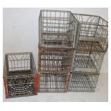 7 Vintage Metal Milk Crate Some Advertising:
