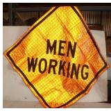Men Working Vinyl Sign 36"x36"
