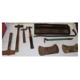 Toolbox w/ Hammers, and tools:
