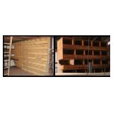 3 Wood Parts Bins: 89x90x12.5"Deep