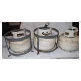 3 Empty 10 Gal LP Tanks & 2 Hoses