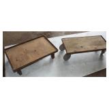 2 Four Wheel Carts: 30x13x8, 26.5x16x6