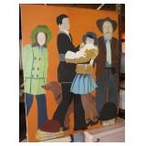Vintage Painting on Canvas 48"x38"