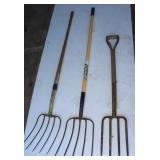 3 Forks: 2) 5 Tine, 1) 4 Tine