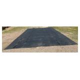 Black Rubberized Semi Flatbed Tarp 16