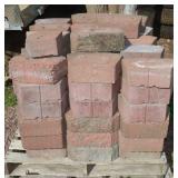 about 90 Red Retaining Wall Block 12x7x3"