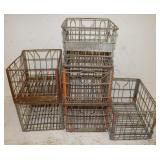6 Vintage Milk Crates 1950-1970