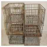 6 Vintage Milk Crates 1950-1970